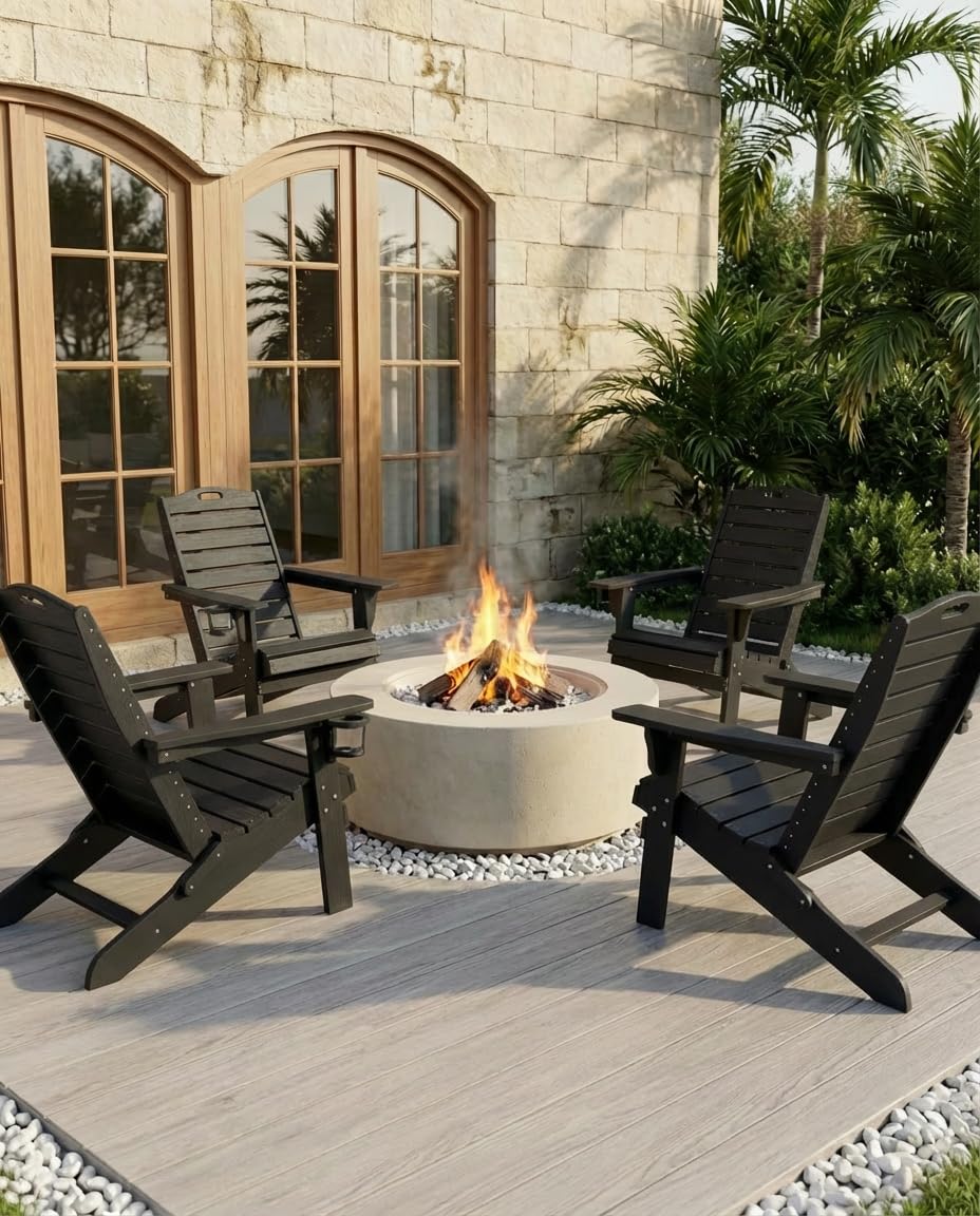Amazon.com : SUUNYN Folding Adirondack Chairs Set of 2,Adirondack